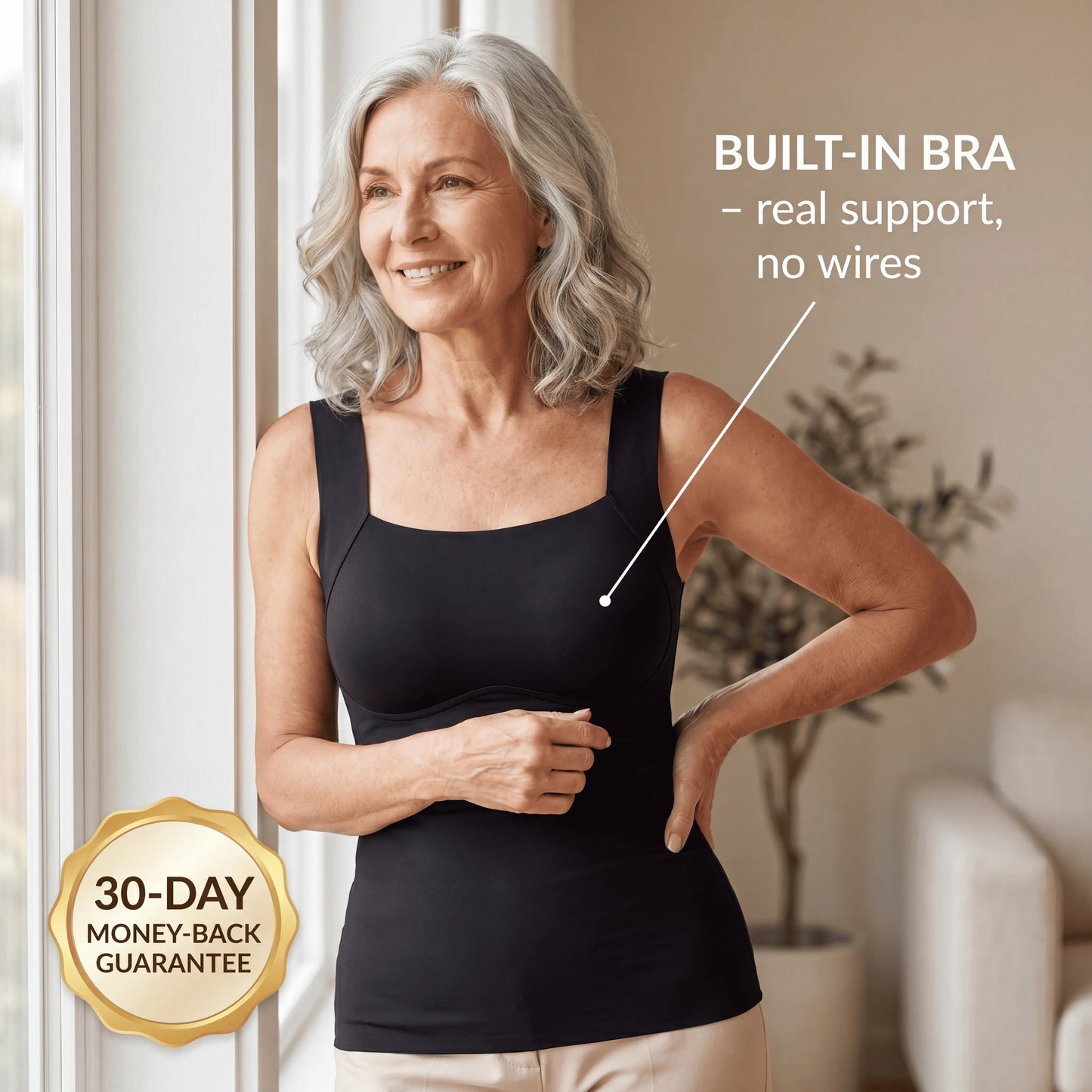 Tank with Built-In Bra